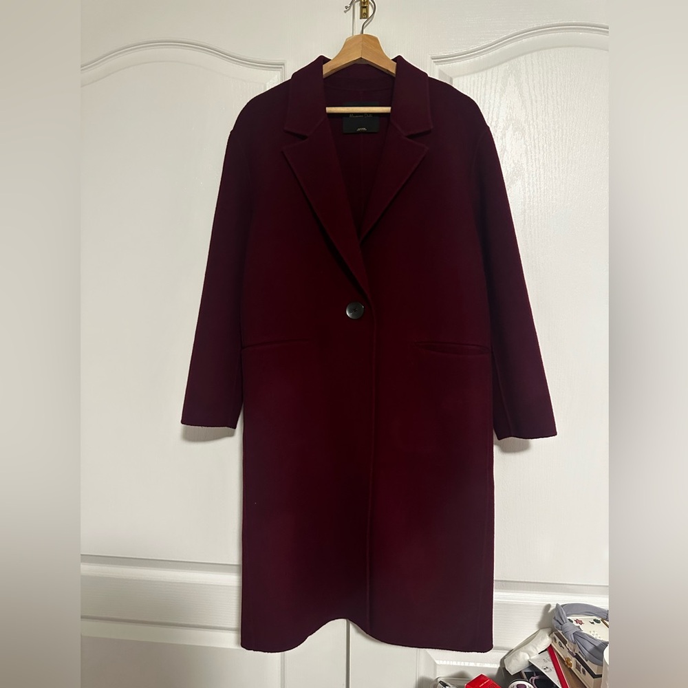 Massimo Dutti Deep Burgundy Trench Coat